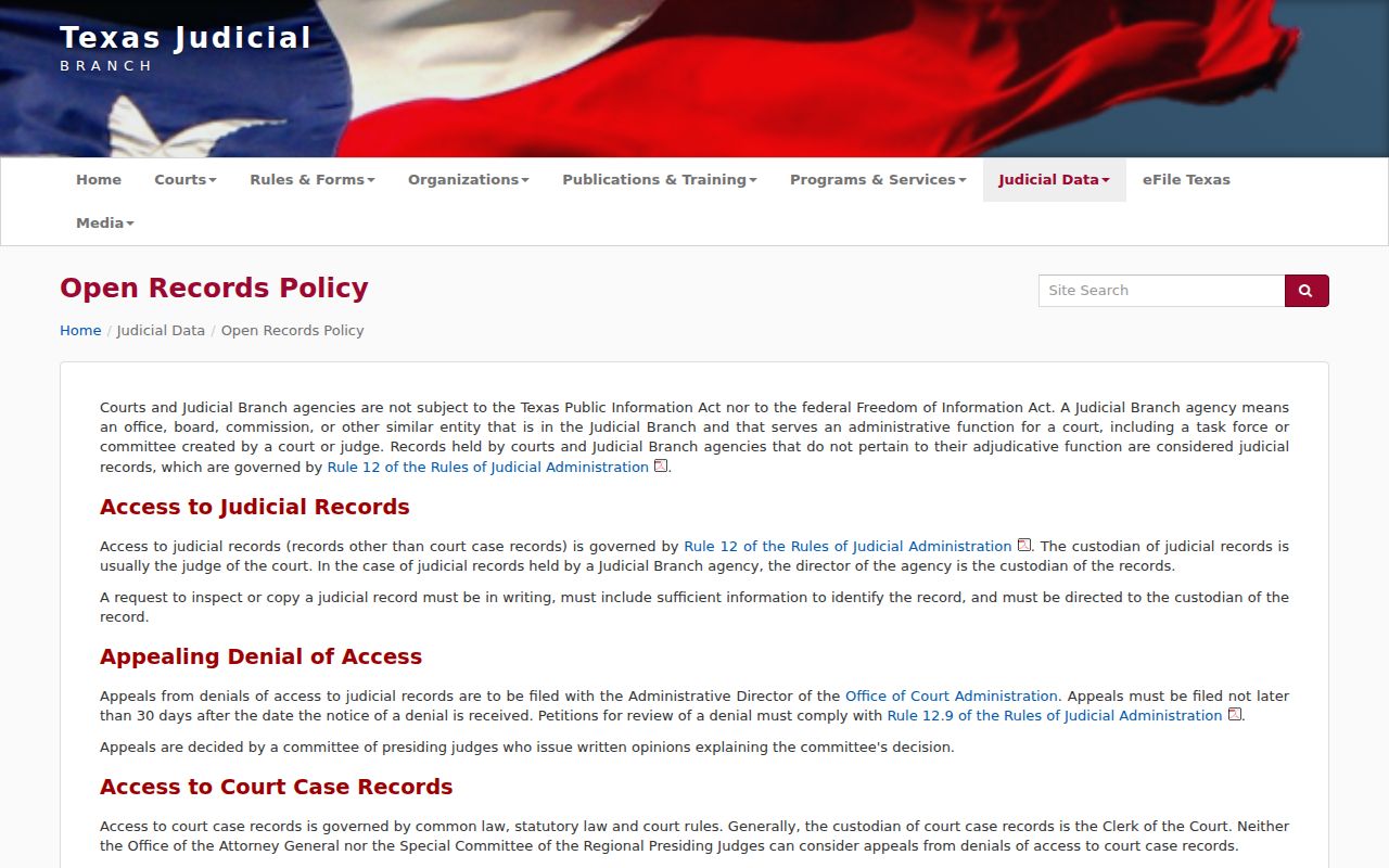 Nacogdoches County bench warrant lookup research showing the official Texas court directory
